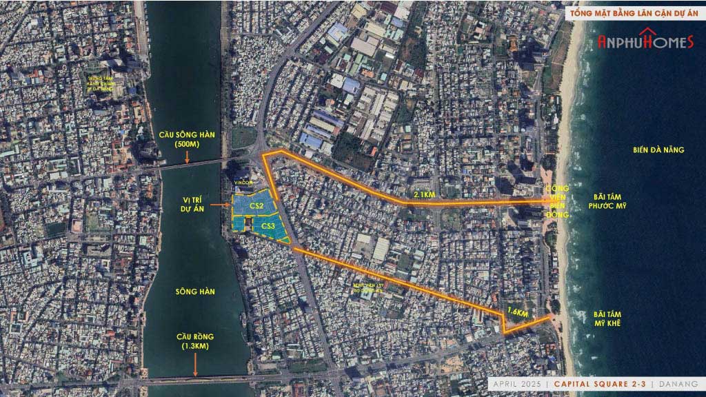 Vị trí Capital Square Đà Nẵng do BRG phát triển